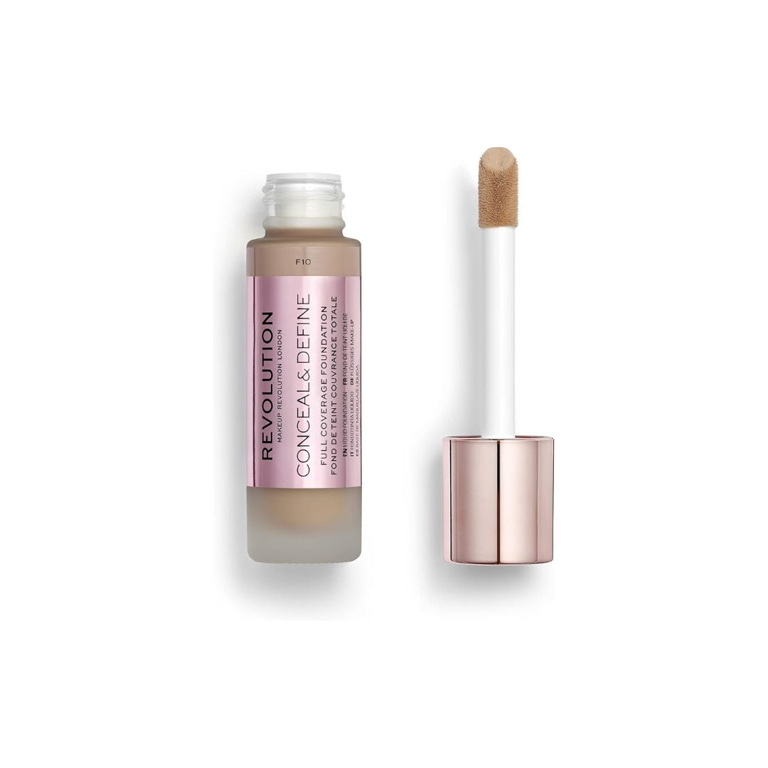 Revolution Conceal & Define Foundation F10 | Full Coverage Matte