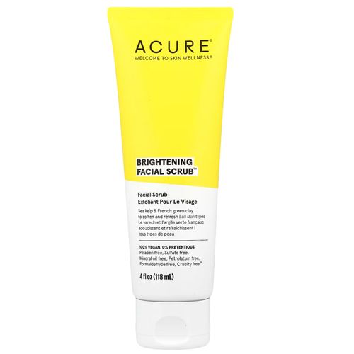 ACURE Brightening Facial Scrub (118ml) | Sea Kelp & French Green Clay