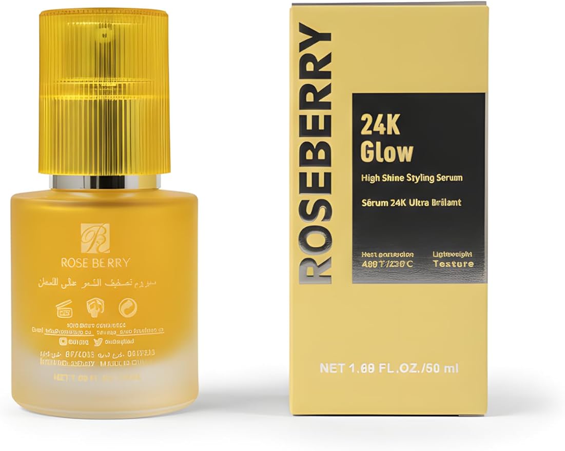 Rose Berry 24K Glow Hair Serum (50ml) | Heat Protection up to 230°C