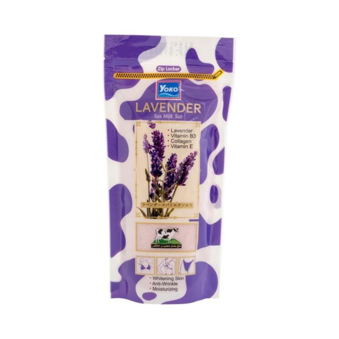 Yoko Lavender Spa Milk Salt (300g) | Brightening & Relaxing Body Scrub