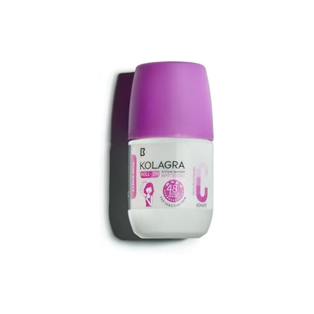 KOLAGRA Whitening Roll-On 2-in-1 (60ml) - Elder Rose White | 48H Protection